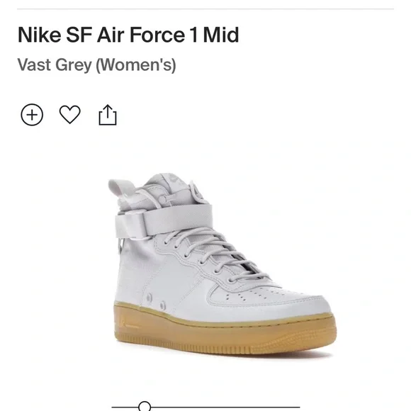 NIKE Air Force SF AF1 mid Vast Gray - Picture 1 of 7